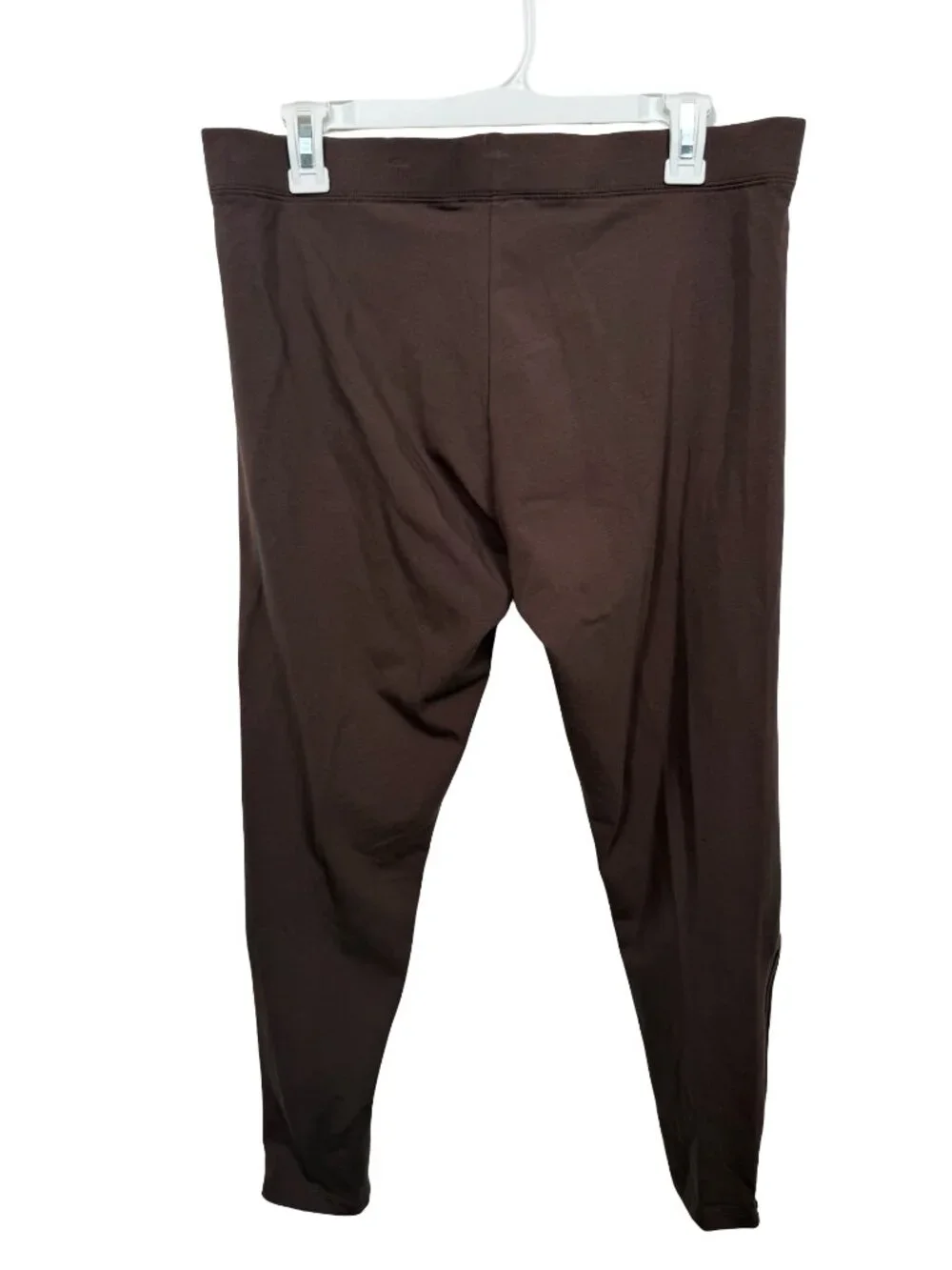 Soft Surroundings Pull On Pants Womens Large Brown Capri Elastic Stretch High